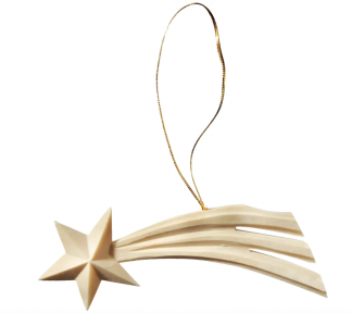 Suspension étoile filante en bois d'érable sculpté à la main