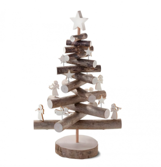 Sapin de Noël Artisanal en Bois Naturel