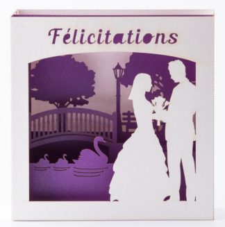 Carte double 3D "couple"